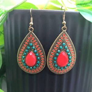 2” Gold-tone Earring Set Bohemian Retro Drop Dangle Hook